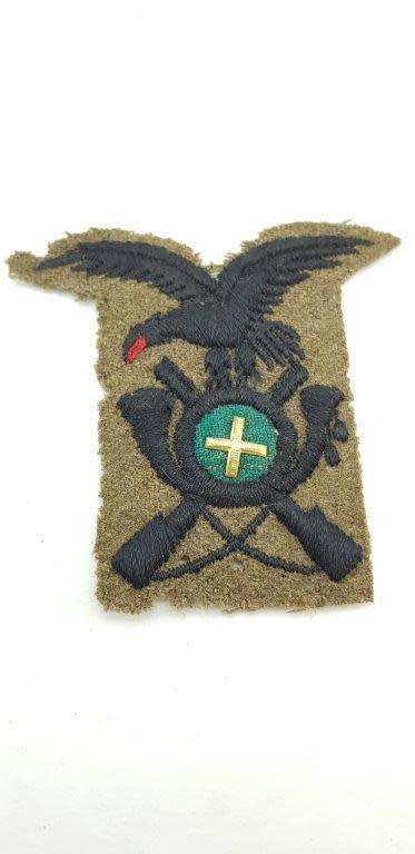 Italian WWII Alpini Infantry Cap Badge. Moth Holes.