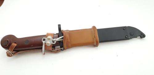 AKM Bayonet with Red Bakelite Grip. Perfect Unused Condition. Romanian Made.