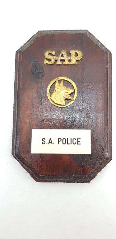 SA Police Dog Handler's Plaque.