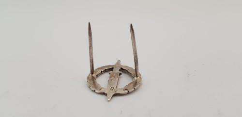 South African Recce Mess Dress Operators Badge. Not Numbered. Sterling Silver.
