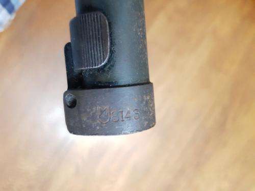 FN/R1 Bayonet with plastic scabbard. Union markings.
