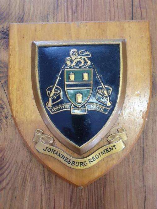 Johannesburg Regiment Plaque