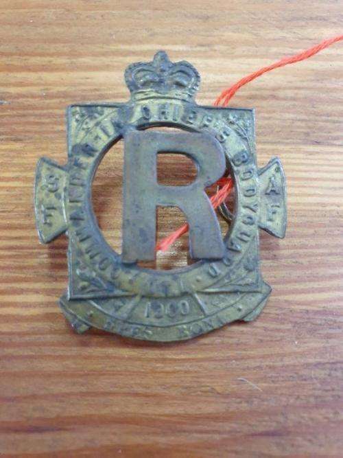 Commander in Chief's Bodyguard Boer War cap badge.