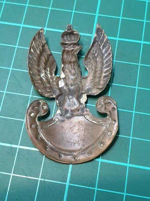 Polish WWII cap Badge. Missing lugs.