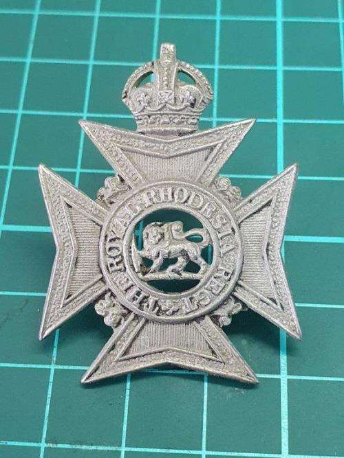 The Royal Rhodesia Regiment cap badge.