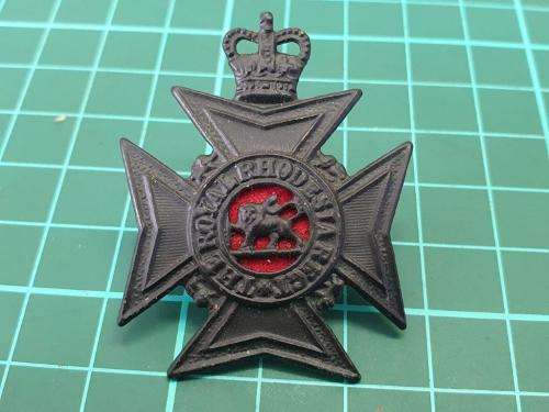 The Royal Rhodesia Regiment cap badge.
