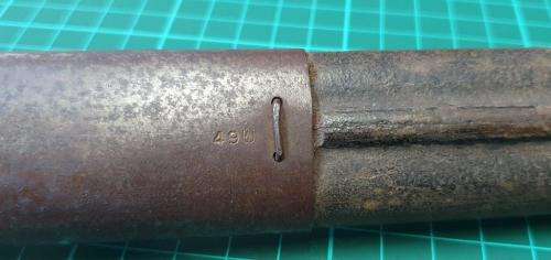 WWII Bayonet made in the SA Railway Workshops. Incompleted Bayonet. P88/P07 mixture.