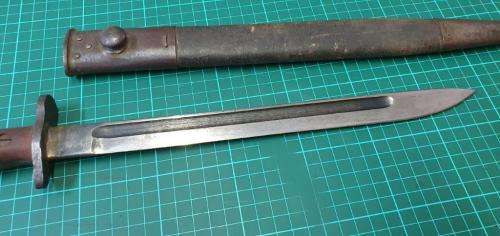 WWII Bayonet made in the SA Railway Workshops. Incompleted Bayonet. P88/P07 mixture.