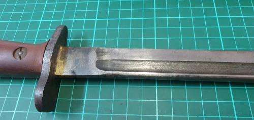 WWII Bayonet made in the SA Railway Workshops. Incompleted Bayonet. P88/P07 mixture.