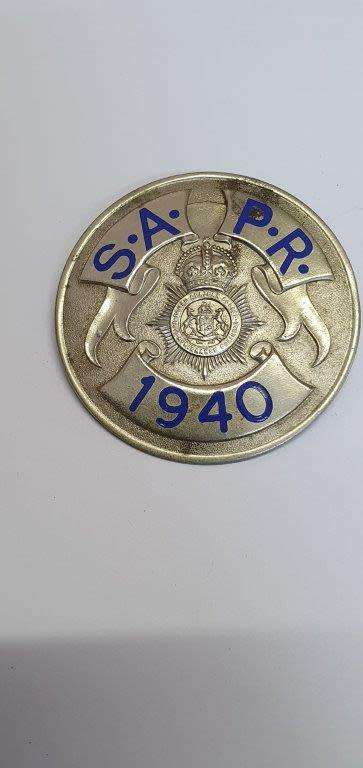 South African Police Reserve W/M badge. Worn pre 1957. Owen 1914.