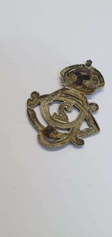 Cape Police District 2 (Griqualand West) W/M Collar Badge. Worn post 1902. Owen 1833. One Lug broken