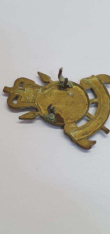 Swaziland Police Brass Q/C Cap Badge. Worn 1956-Independence. Owen 3622. Lugs broken