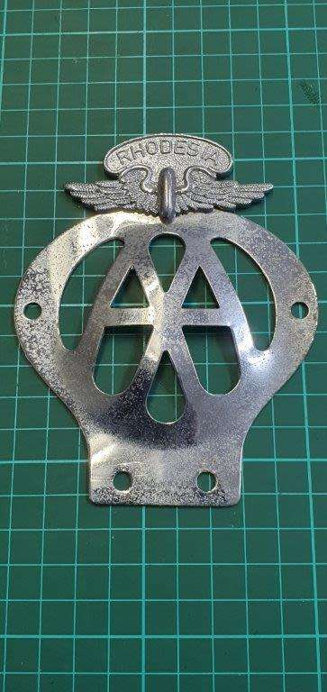 Automobile Association of Rhodesia Bumper Badge.