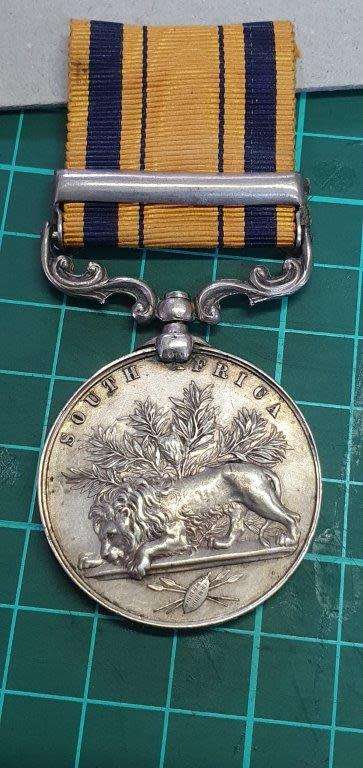 South Africa General Service Medal bar 1879 named No 1310 Pte MJ Flood 57th Foot. Re-Named Medal.