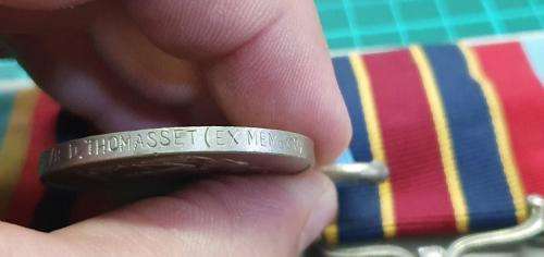 WWII and Rhodesian BSA Police group to 3317E F/R D Thomasset