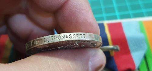 WWII and Rhodesian BSA Police group to 3317E F/R D Thomasset