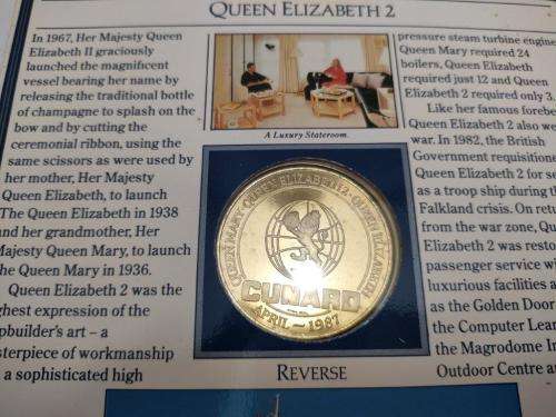 Union Castle line The Legend of Queen Elizabeth II coin.