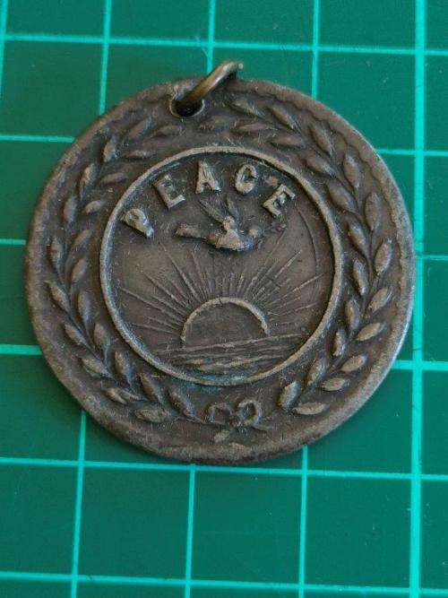Livingstone Northern Rhodesia WWI Peace celebration medallion 1919