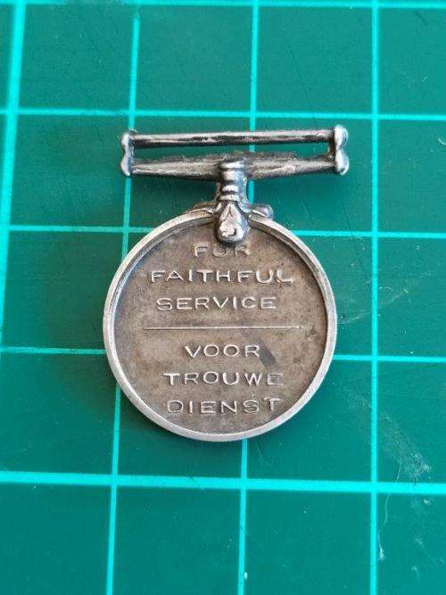Miniature South African Police Faithful Service Medal.