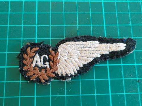 RAF WWII Air Gunner half wing/brevet