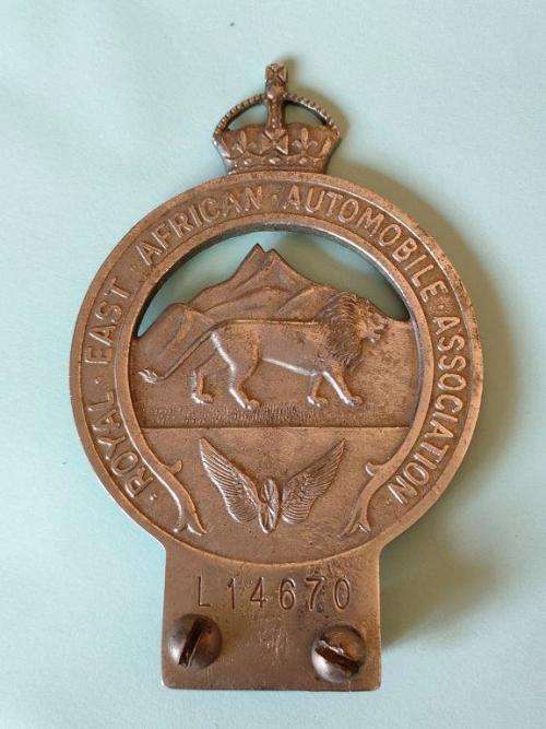 Royal East African Automobile Association car bumper badge.
