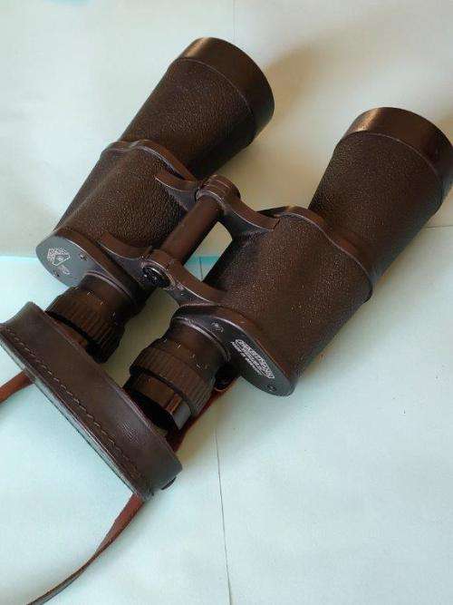 SADF Hartmann Porlerom 8x60 military binoculars with Military markings. Optics are clear.