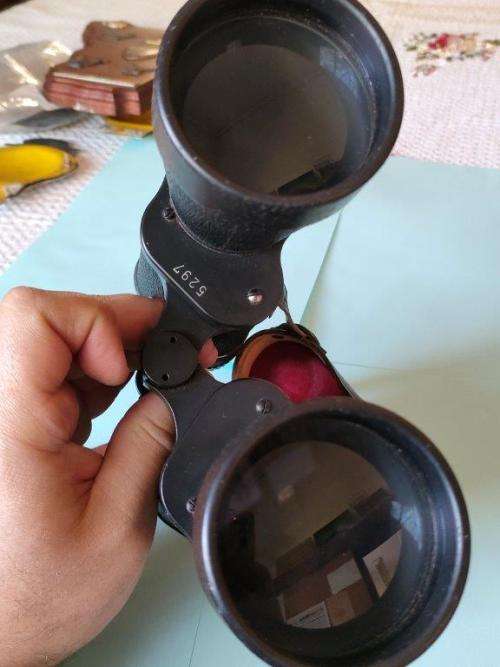 SADF Hartmann Porlerom 8x60 military binoculars with Military markings. Optics are clear.
