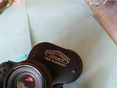 SADF Hartmann Porlerom 8x60 military binoculars with Military markings. Optics are clear.