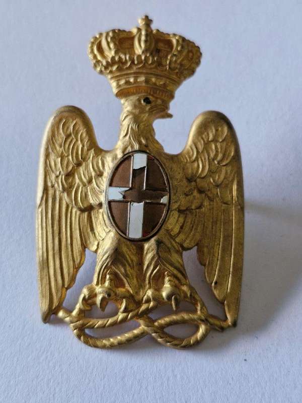Italian WWII Colonial Police Badge with all original fastening poles. 50 x 80 mm