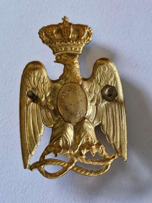 Italian WWII Colonial Police Badge with all original fastening poles. 50 x 80 mm
