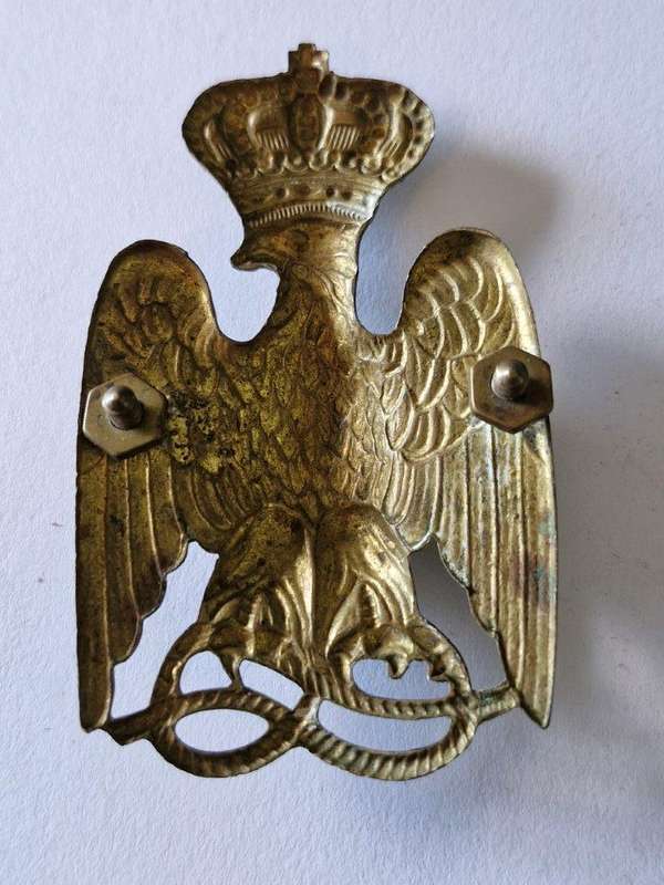Italian WWII Colonial Police Badge with all original fastening poles. 50 x 80 mm
