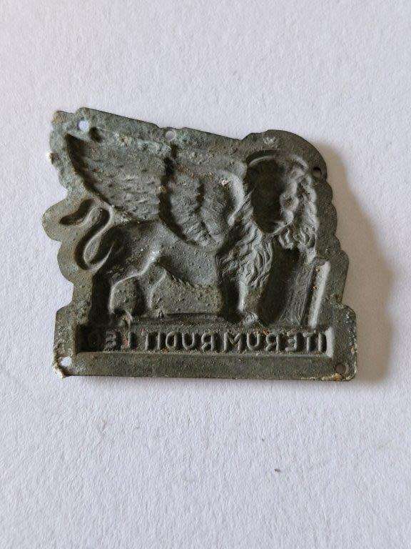 WWII Italian 3rd Recon Group Marine Infantry San Marco Division badge RSI `43/45. 35 x 30 mm