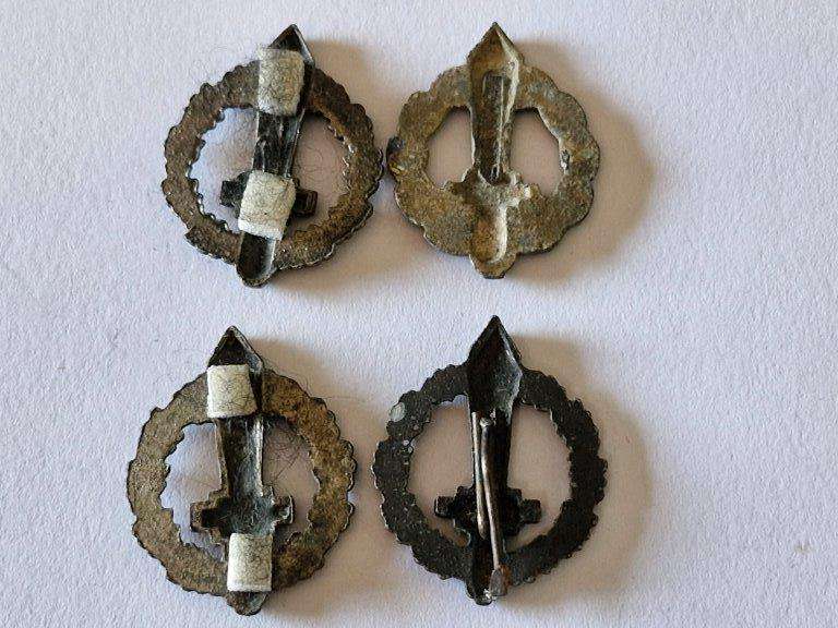 WWII Italian PNF collar badges. Some missing pins.