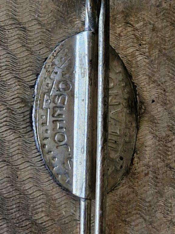 WWII Italian Unknown shoulder board/Gorget with Fascist symbol. Possibly Silver. 40 x 83mm.