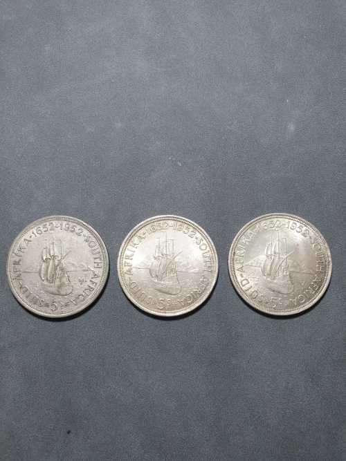 1952 5 Shillings Bid for all 3