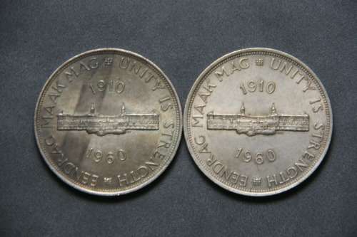 TWO 1960 5 SHILLINGS