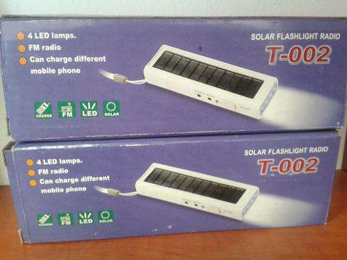 Solar flashlight radio