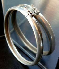 STERLING SILVER BANGLE,see size and pics