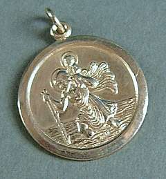 ST CHRISTOPHER,STERLING SILVER PENDANT