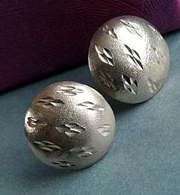 VINTAGE STERLING EARRINGS,CONDITION AS NEW,EYECATCHER..