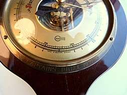 GERMAN BARIGO BAROMETER WITH THERMOMETER,WORKING.
