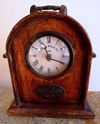 HANDCARVED WOODEN CLOCK, REPLICA OF...