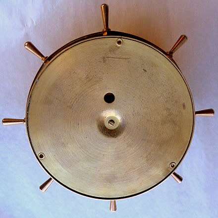VINTAGE BARIGO GERMAN SHIPS WHEEL BAROMETER, SOLID BRASS, STUNNING ITEM!