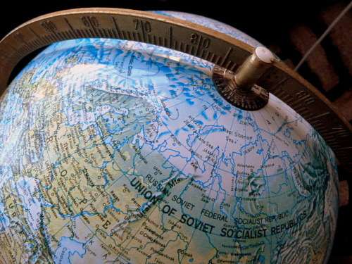 VINTAGE DANISH GLOBE ON ROTATING STAND, ATTRACTIVE AS LAMP, GREAT PIECE!