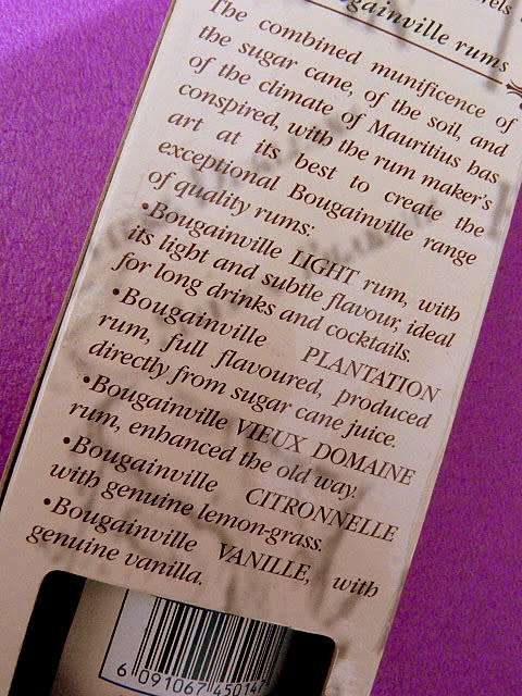 RHUM VANILLE ,BOUGAINVILLE DE I'ILE MAURICE, 500 ML BOXED