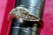 VINTAGE RING WITH CUBIQUES, SOLID STERLING SILVER