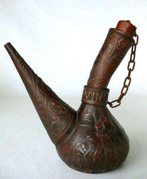 GLASS DRINK BOTTLE LEATHER COVERD,MADE IN SPAIN