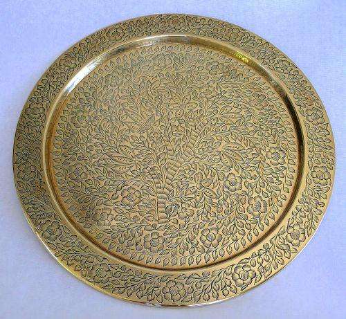 ROUND BRASS TRAY,MADE IN INDIA