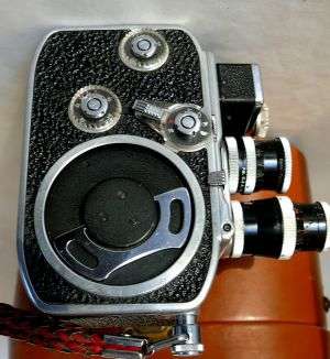 BOLEX PAILLARD B8L 8mm CAMERA WITH TWIN LENS TURRET: 2,8/36mm +1,9/13mm  1958,MADE IN SWITZERLAND