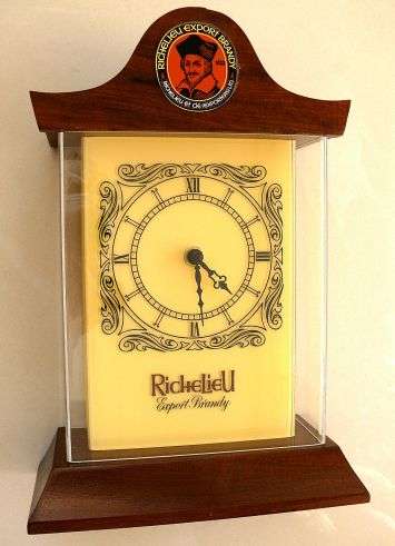 "RICHELIEU BRANDY " CLOCK, QUARTZ (U.T.S. GERMANY),WORKING